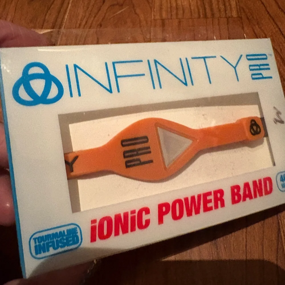 Infinity Pro Ionic Power Band in Orange new in box tourmaline crystal less pain